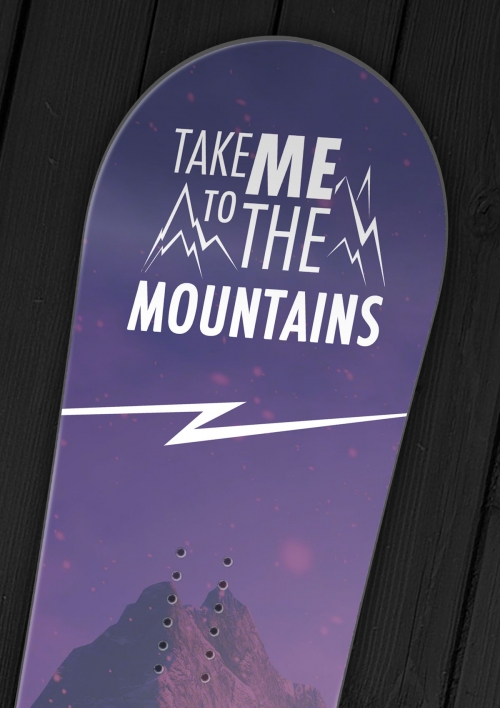 Take Me To the Mountains snowboard wrap