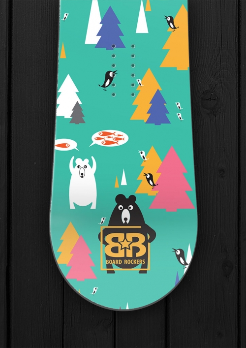 Board Rockers - Bear Wars - Snowboard Wrap